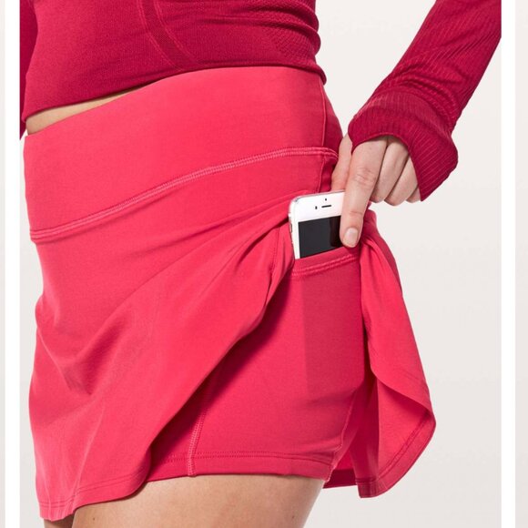 Lululemon Play Off The Pleats Skirt *13" Fuchsia Pink Size 8 - Picture 4 of 9